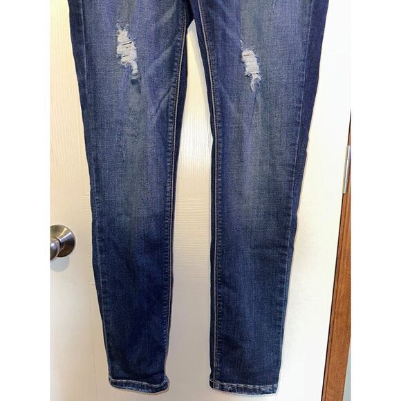 KanCan Dark Wash High-Rise Distressed Jeans KC6088M  Size 28 - Picture 4 of 10